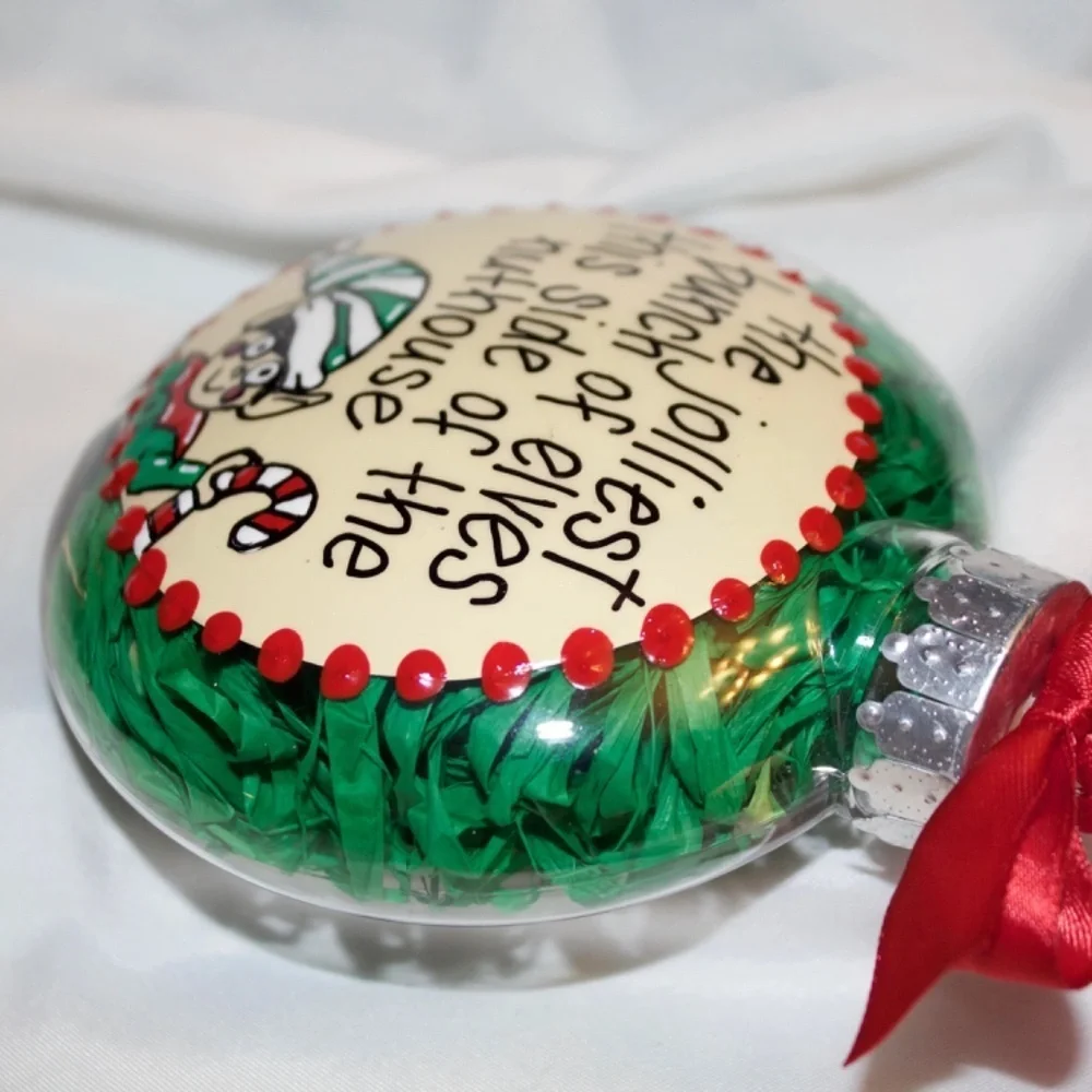 Elf Christmas Ornament: 